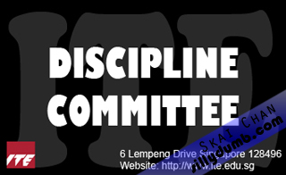 ITE Clementi Discipline Committee badge lanyard