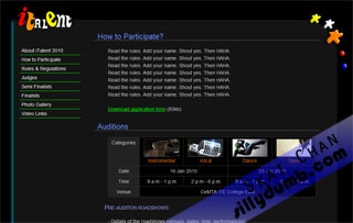 iTalent 2010 website - How to Participate