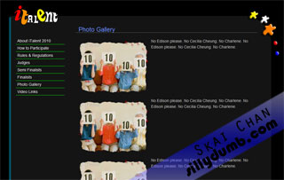 iTalent 2010 website - Photo gallery