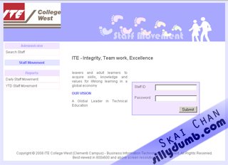 Staff Movement Portal website's printscreen