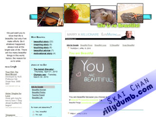 Life is so Beautiful website's printscreen