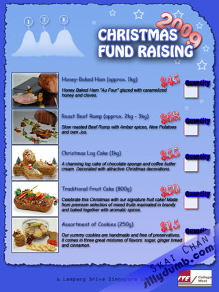 Christmas Fund Raising 2009 flyer - without form