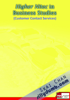 Customer Contact Services course flyer - back