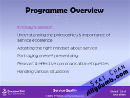 Singapore Youth Olympic Volunteer Training PowerPoint Slides version 7